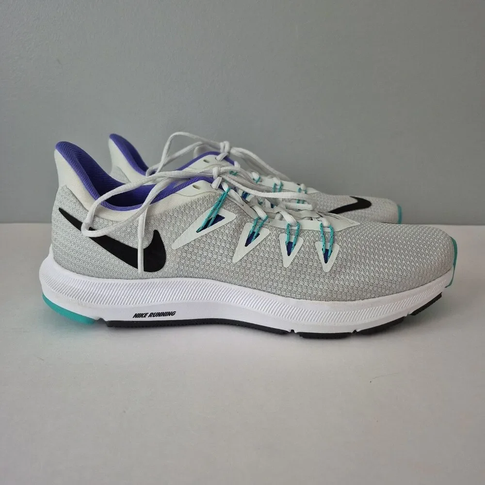 Nike Quest Hyper Jade White Black Swoosh Running Tennis Shoes Womens 8.5